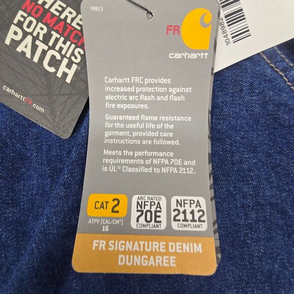 Carhartt FR Jeans Men's 38x30 Workwear Flame Resistant Work Pants FRB13-DNM NEW - Picture 7 of 10